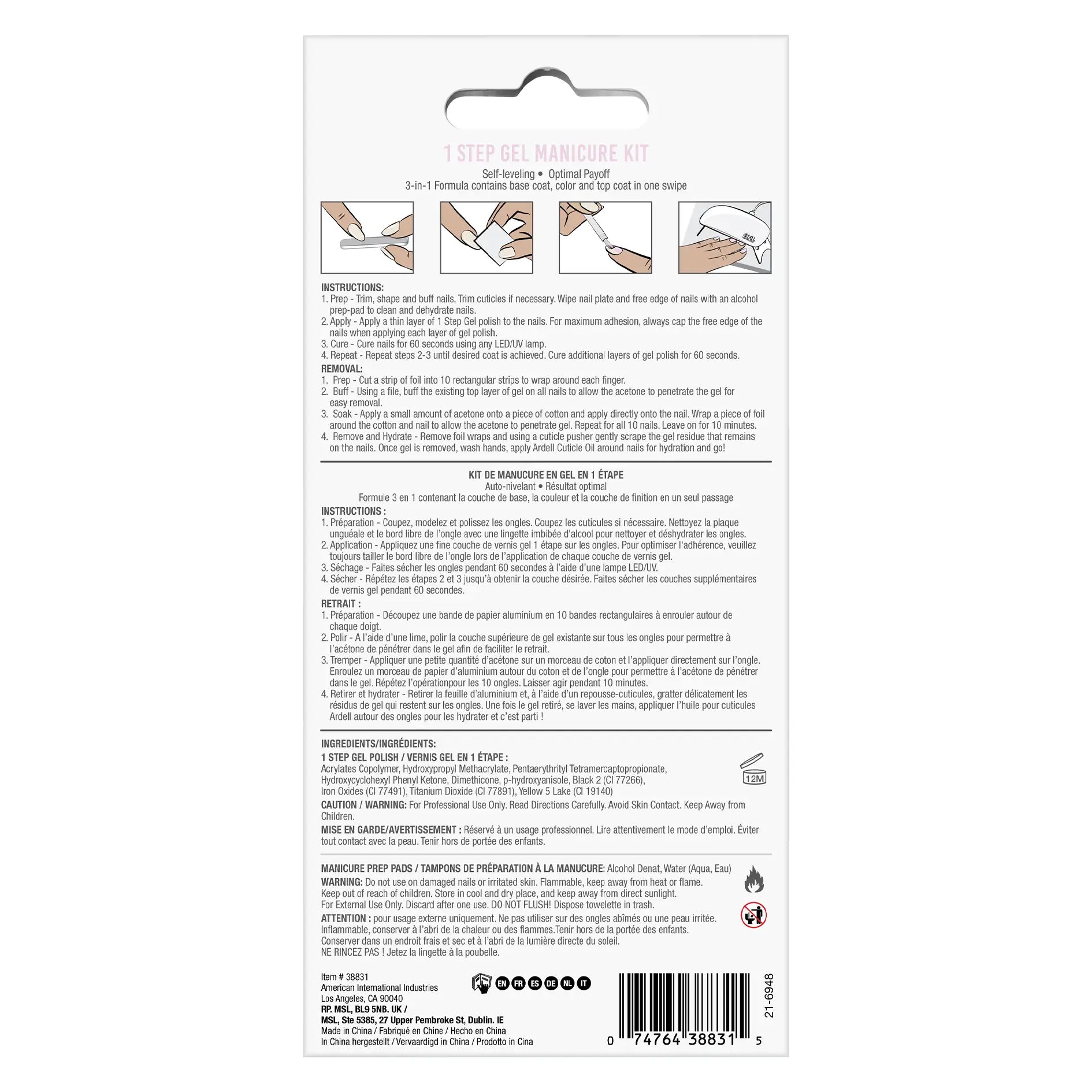 UV 1-Step Gel Maniküre Set - Flower Petal