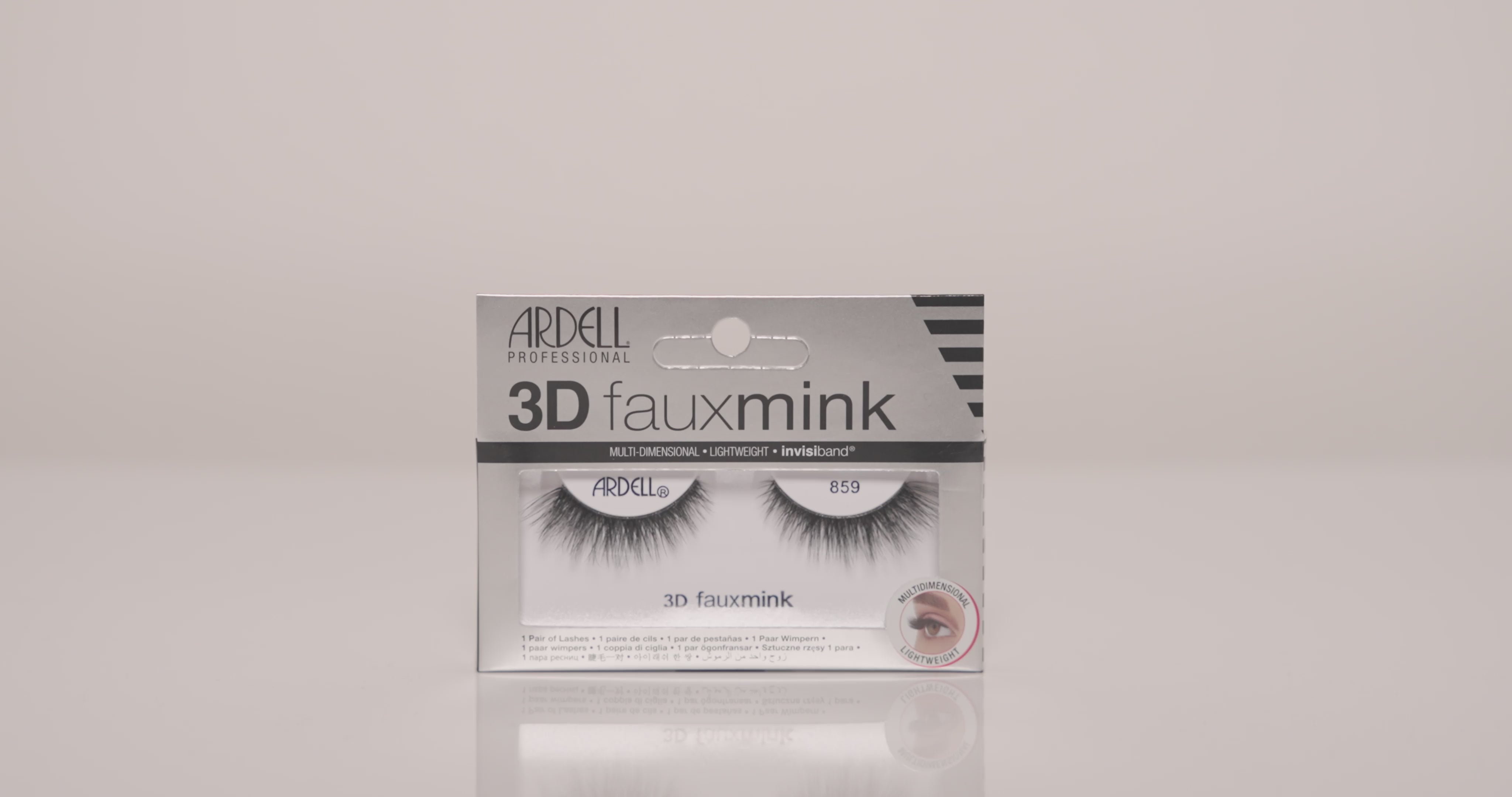 Produkt Video der 3D fauxmink künstliche Wimpern und Ergebnis am Model präsentiert.